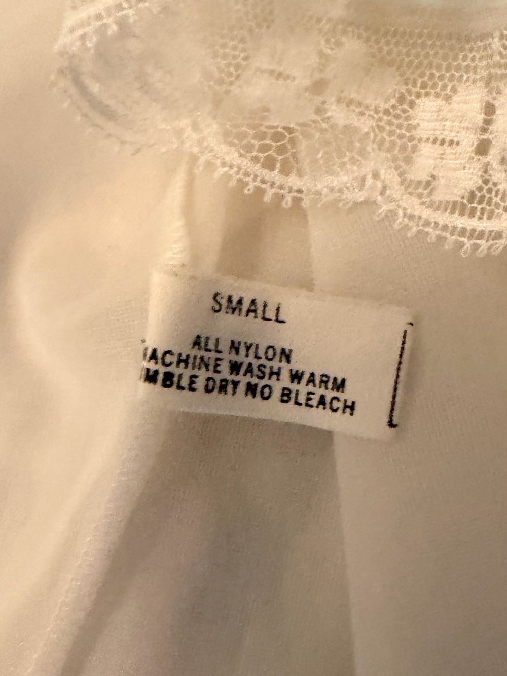 Vintage Shadowline White Sheer Nylon Peignoir Robe 1980s - Picture 11 of 16